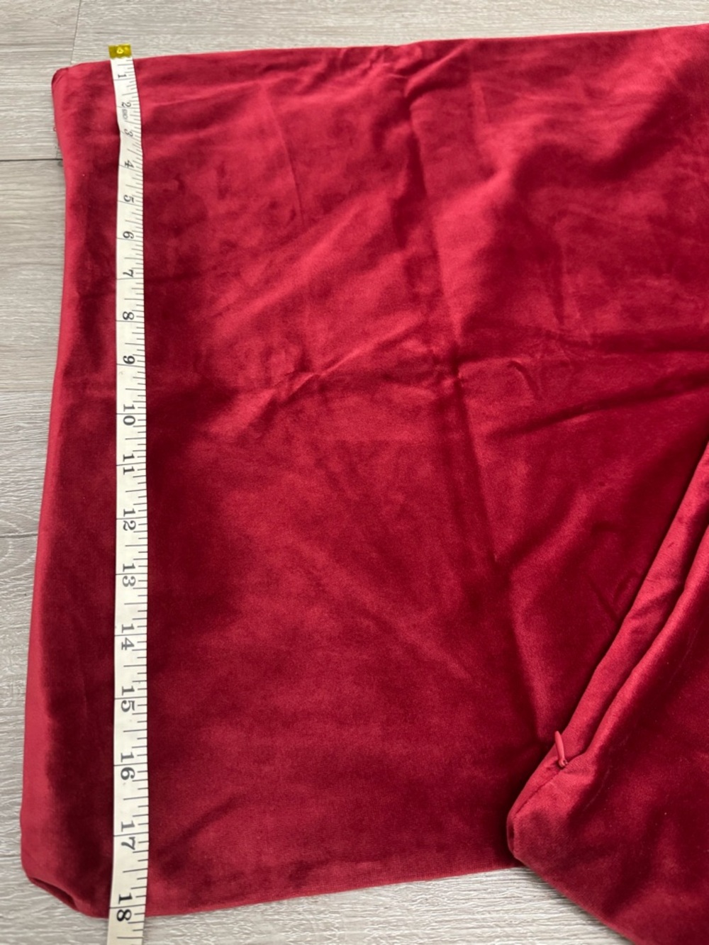 Plush Velvet Pillow Covers - Deep Wine Red (Set of 2) - Picture 2 of 2